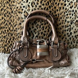 Chloe Paddington Mini Metallic Bronze Satchel Hand Bag